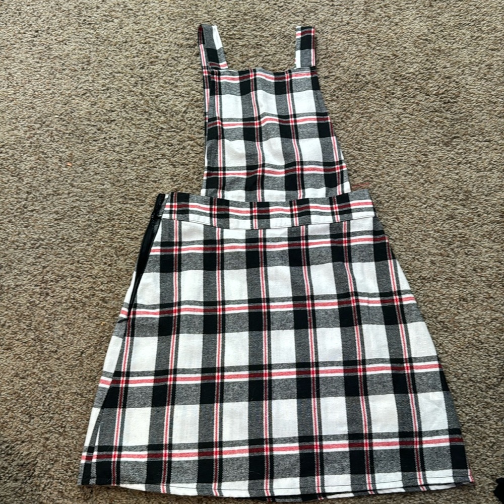Slip on dress, plaid.